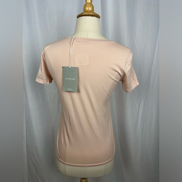 NWT Rose Everlane Cotton V-neck Top Sz XS - Picture 4 of 4